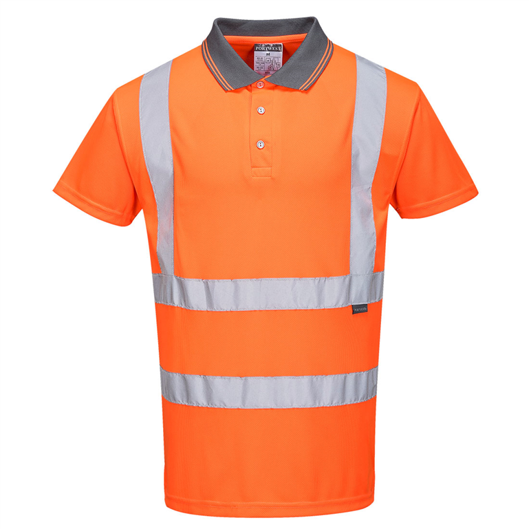 Hi Vis Polo Shirt short sleeve is certified EN ISO 20471 - Portwest RT22 Gallery Image