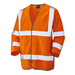 Hi-Vis Vest 3/4 sleeve is a lightweight polyester over-jacket in Hi-Vis Orange CE Certified EN ISO 20471 Class 3 Gallery Thumbnail